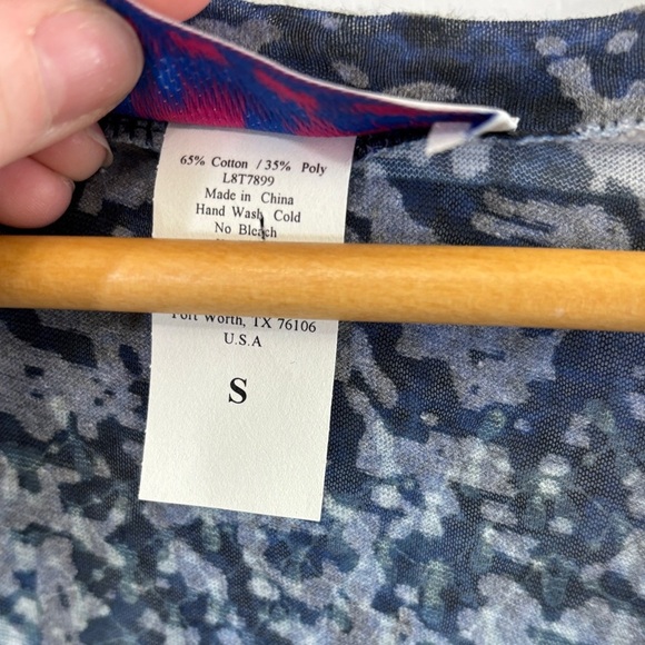 Panhandle Slim Fitted Blue studded Blouse - Picture 4 of 4